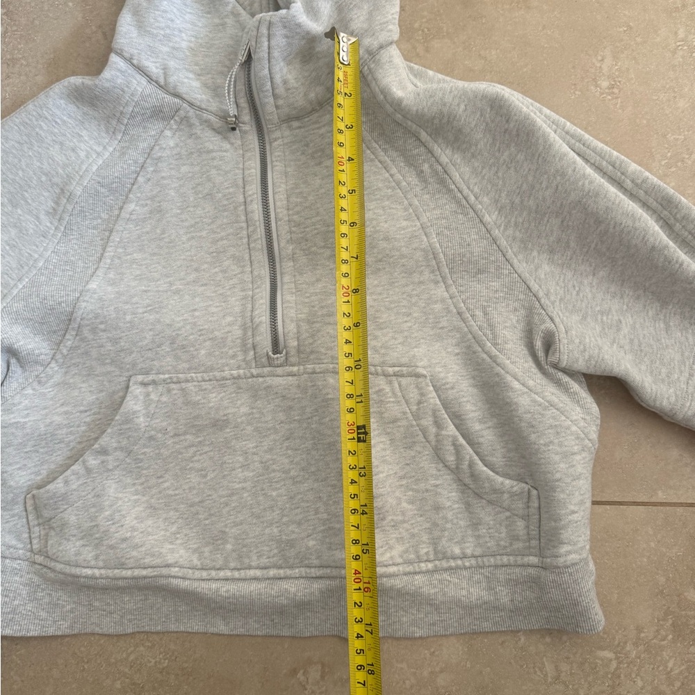 Lululemon Scuba Hoodie Light Gray Women's Half-Zip Hoodie - Picture 7 of 8